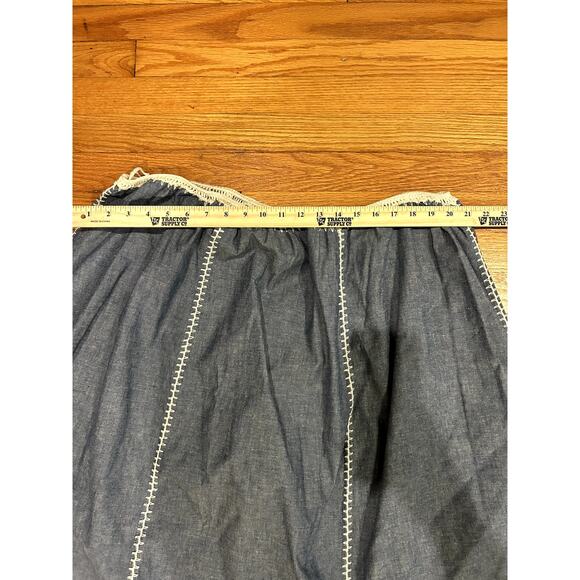 Unique Bohemian Women's Size 2X Skirt Frayed Hem Stitch Detail - Picture 3 of 5